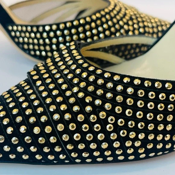 Jimmy Choo Size 8 Black & Gold heels - Picture 12 of 16